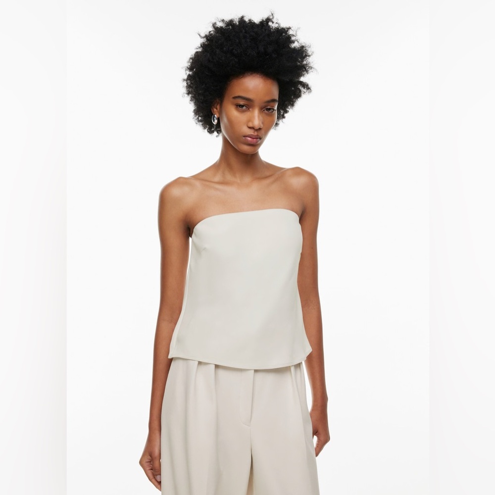 Aritzia Strapless Cream Camisole Top